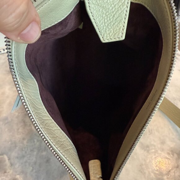 Burberry Knight Pale Green Leather Shoulder Bag with Silver hardware - Picture 10 of 16